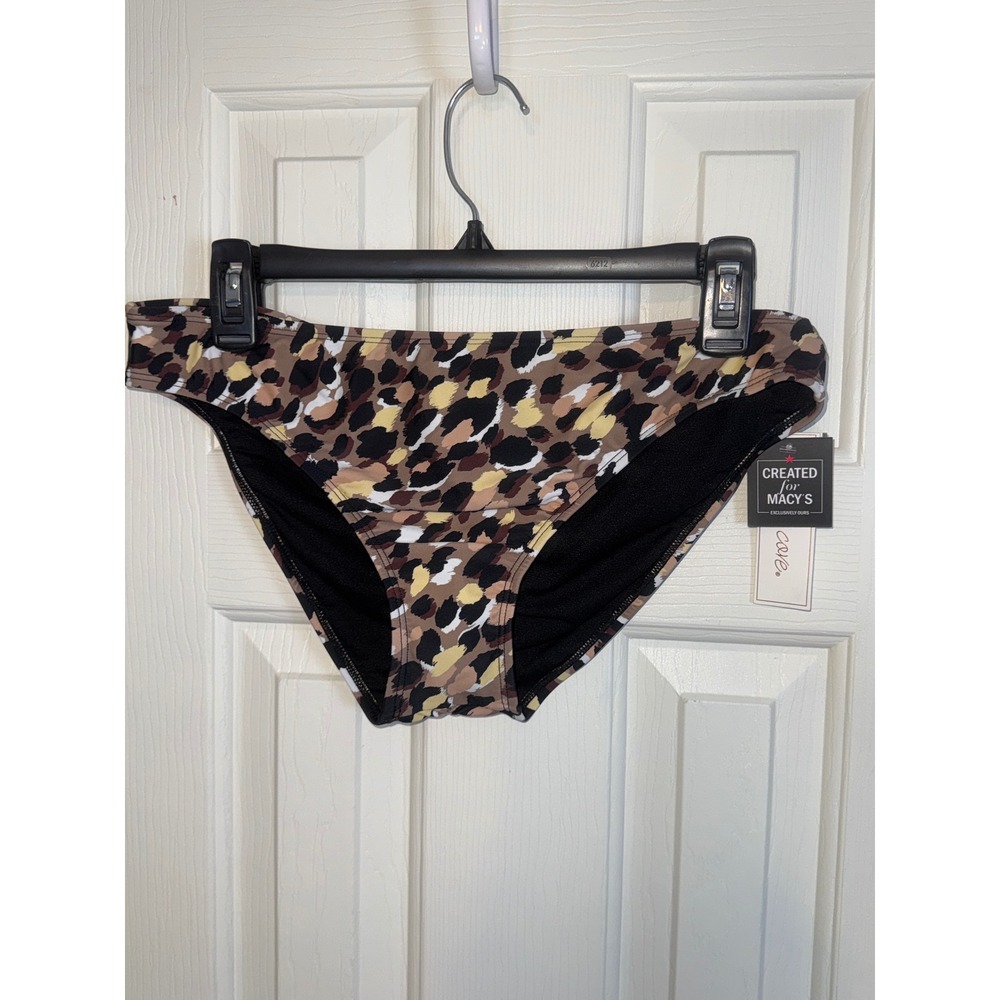 Salt & Cove Leopard‎ Print Swimsuit Bottoms Bikini Briefs Neutral Multi XL